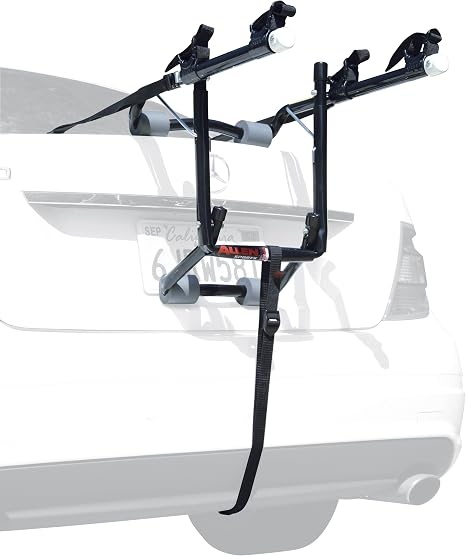 Allen Sports Deluxe 2-Bike Trunk Mount Rack, Model 102DB, Black/ Silver, 23 x 15 x 4 inches