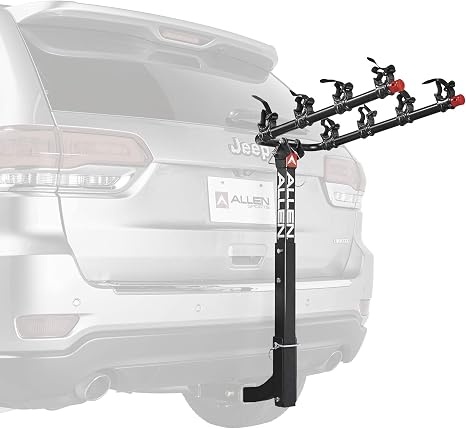 Allen Sports Deluxe 4-Bike Hitch Mount Rack (2-Inch Receiver) , Black