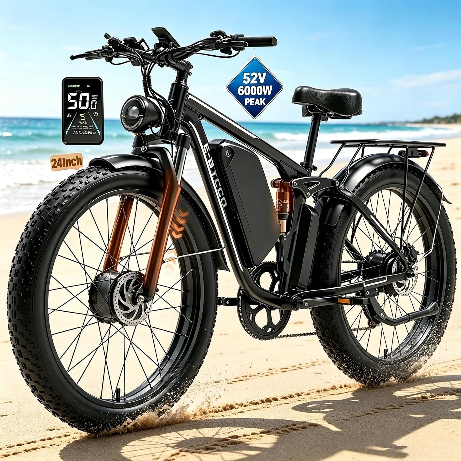 E·Bycco 6000W/9000W Peak Dual Motor Electric Bike