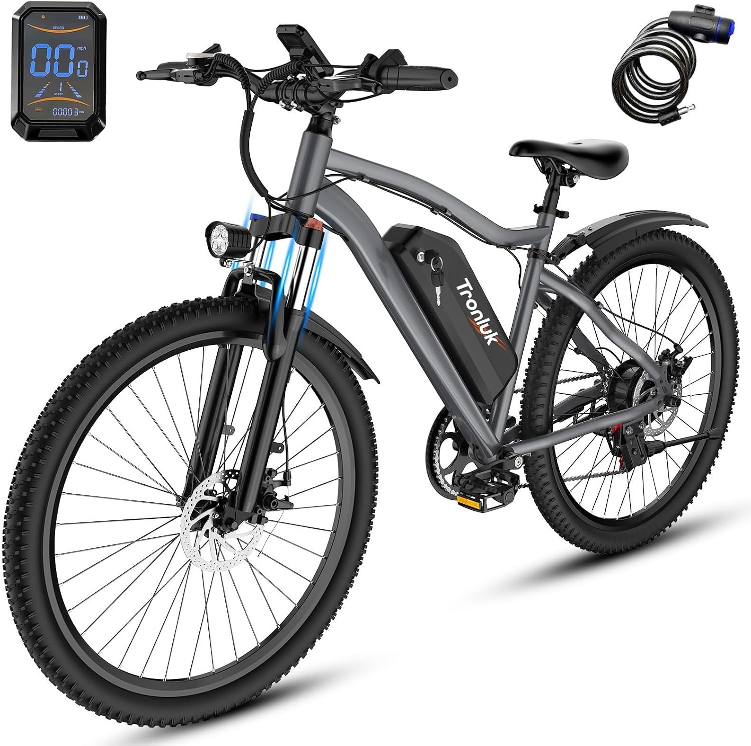 Electric Bike for Adults, 26 inch Commuter Ebikes with 5-Level Pedal Assist and 7-Speed Gears