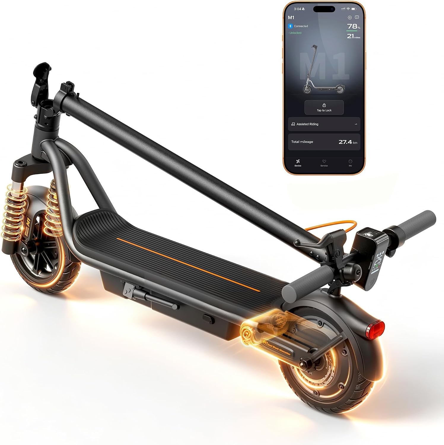 550W all-terrain electric scooter with dual suspension and 28 mile range